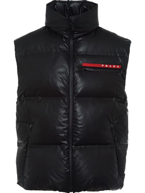 prada gilet puffer|Farfetch Prada puffer jacket.